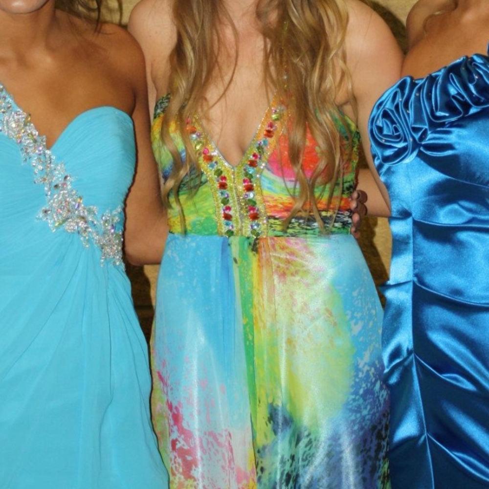 Beautiful Colorful Prom Dress - Picture 4 of 7
